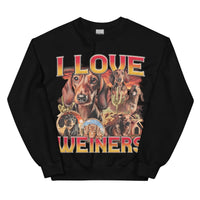 I Love Weiners-trui - Zwart / S