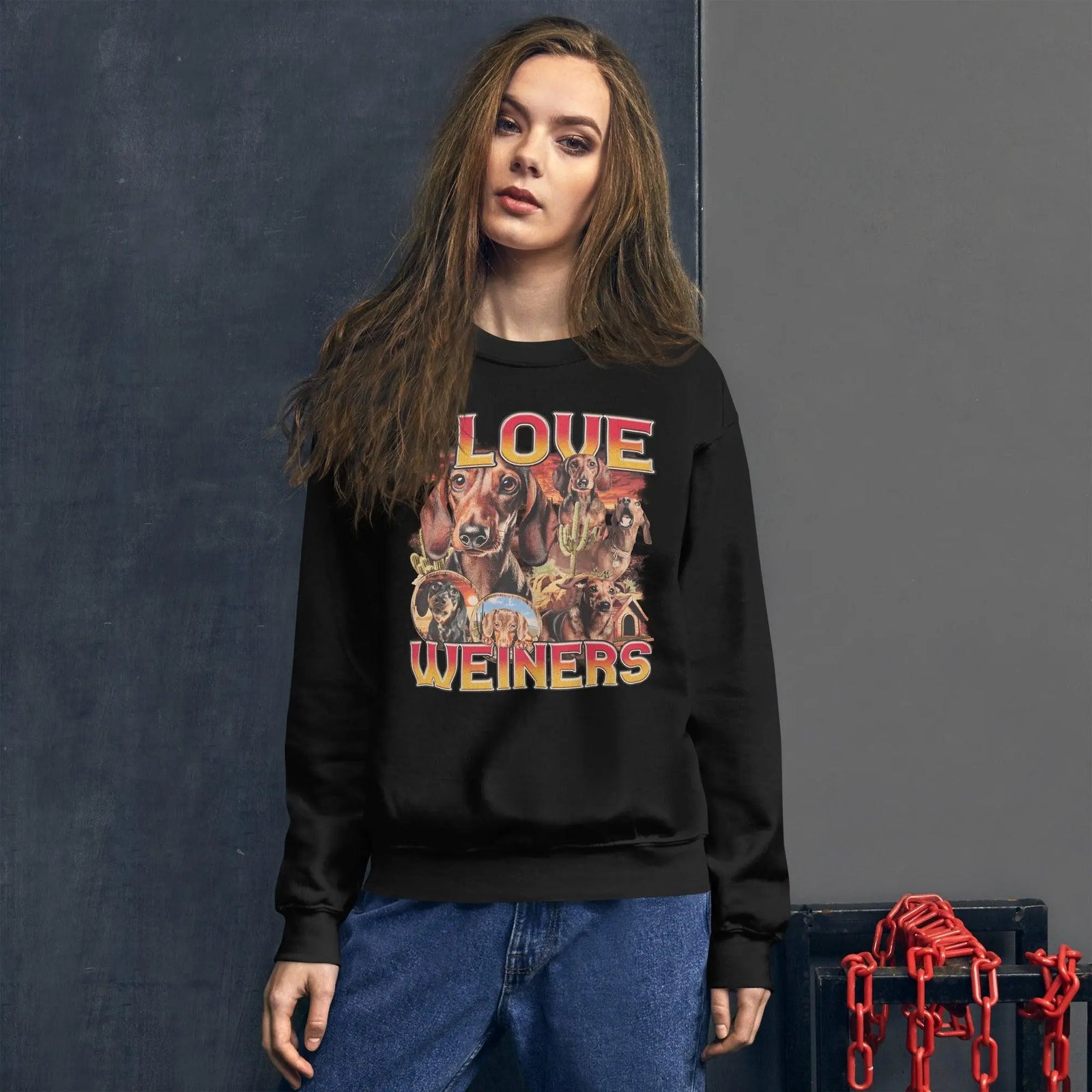 I Love Weiners sweatshirt - Orbital Clothing