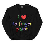 Ich liebe es, Sweatshirts mit Fingerfarben zu bemalen