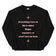 Everything I love in life is either illegal, expensive or won't text me back sweatshirt