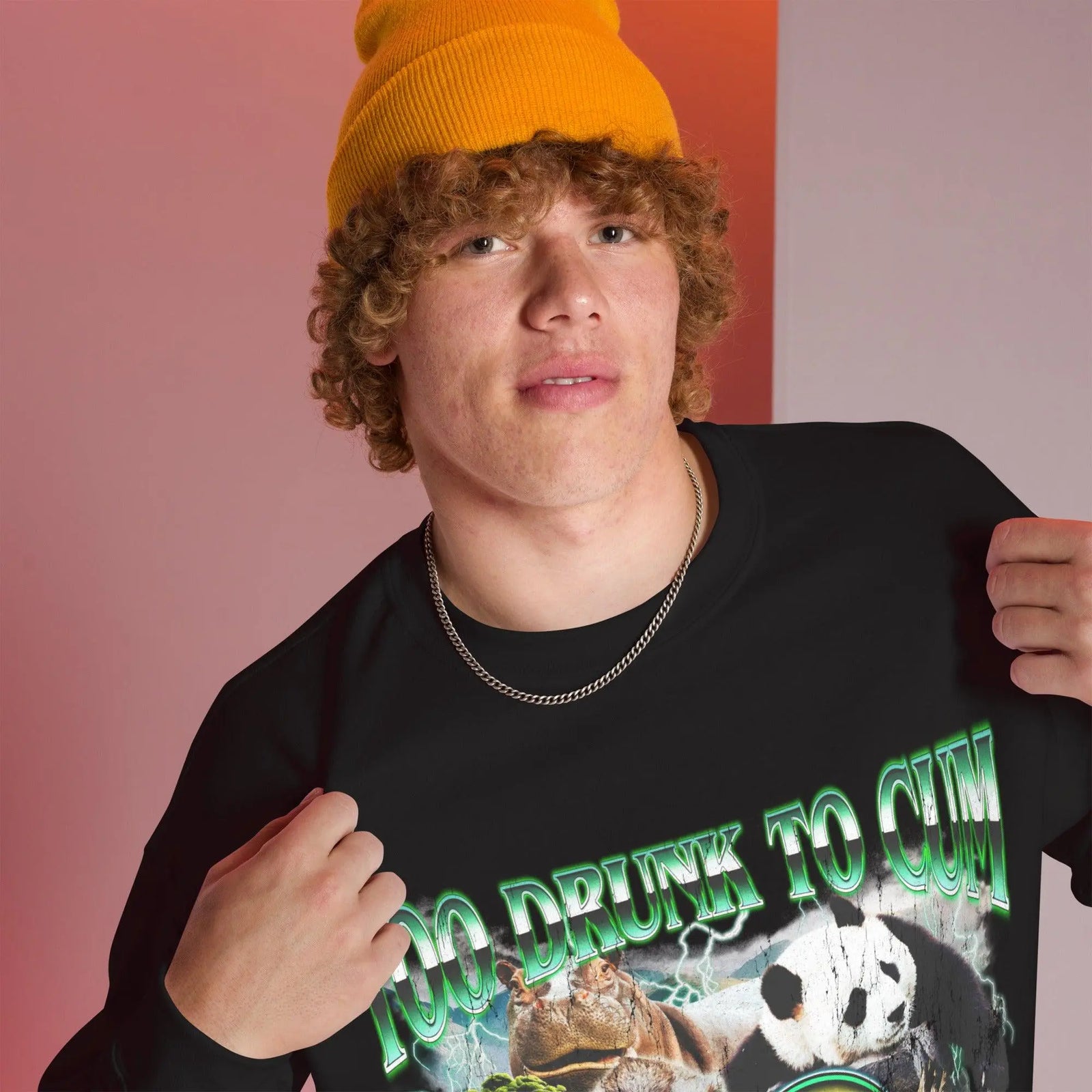 Too Drunk to Cum Sweatshirt - Orbital Clothing
