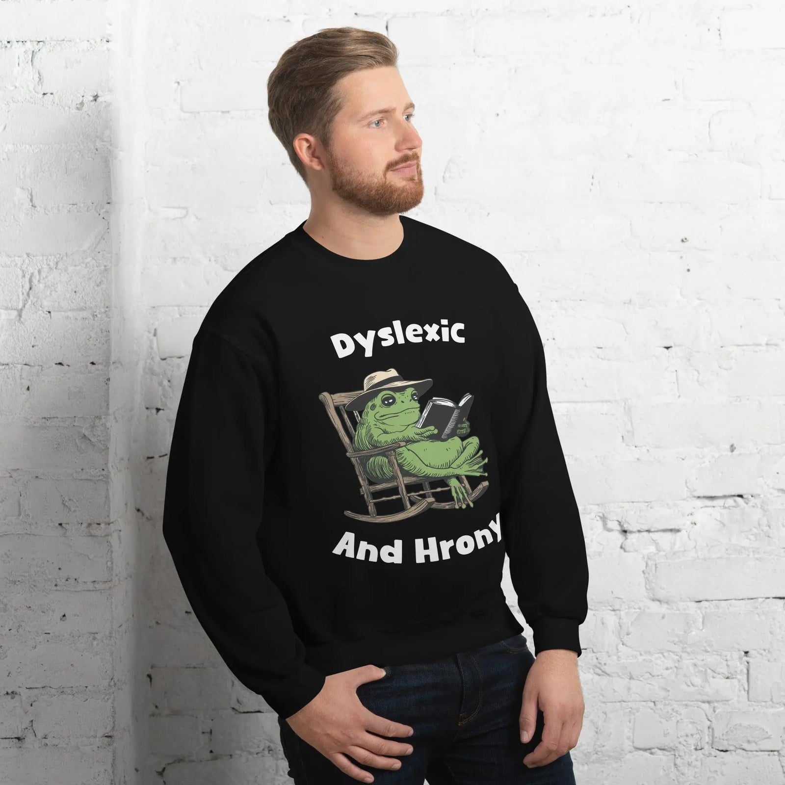 Dyslexic and Hrony sweatshirt - Orbital Clothing
