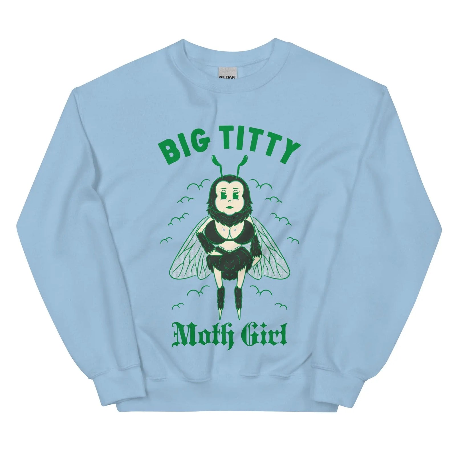 Big Titty Moth Girl Sweatshirt - Orbital Clothing