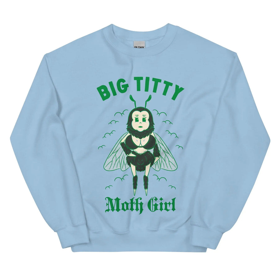 Big Titty Moth Girl Sweatshirt - Orbital Clothing
