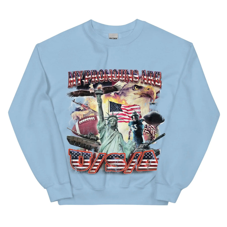 My Pronouns are U/S/A Sweatshirt - Orbital Clothing