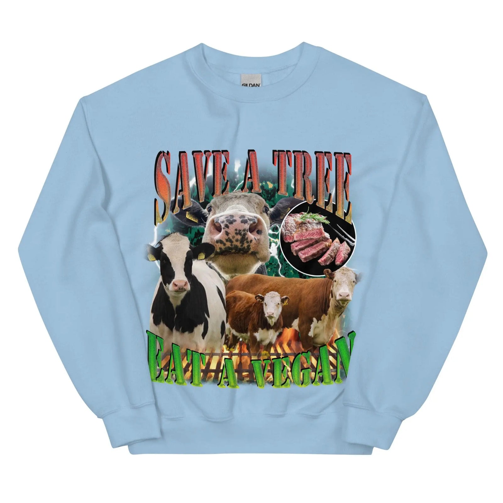 Save a Tree Eat a Vegan Sweatshirt - Orbital Clothing