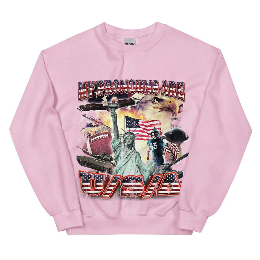 My Pronouns are U/S/A Sweatshirt - Orbital Clothing