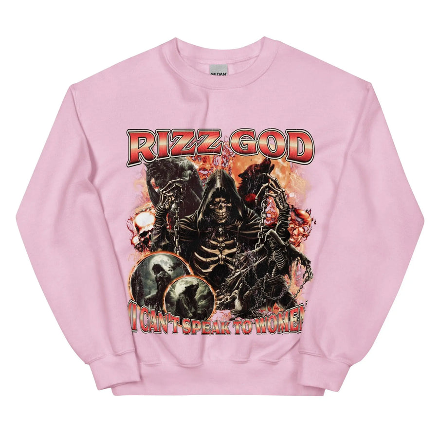 Rizz God (I can't speak to women) Sweatshirt - Orbital Clothing