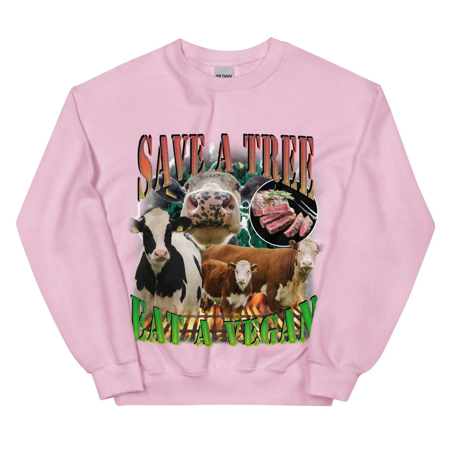 Save a Tree Eat a Vegan Sweatshirt - Orbital Clothing