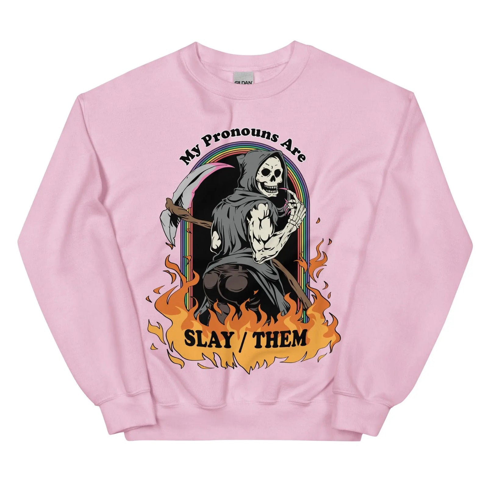My Pronouns are Slay_Them Cartoon Sweatshirt - Orbital Clothing
