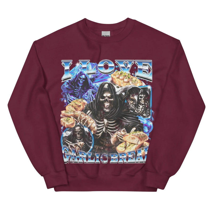 I Love Garlic Bread Sweatshirt - Orbital Clothing