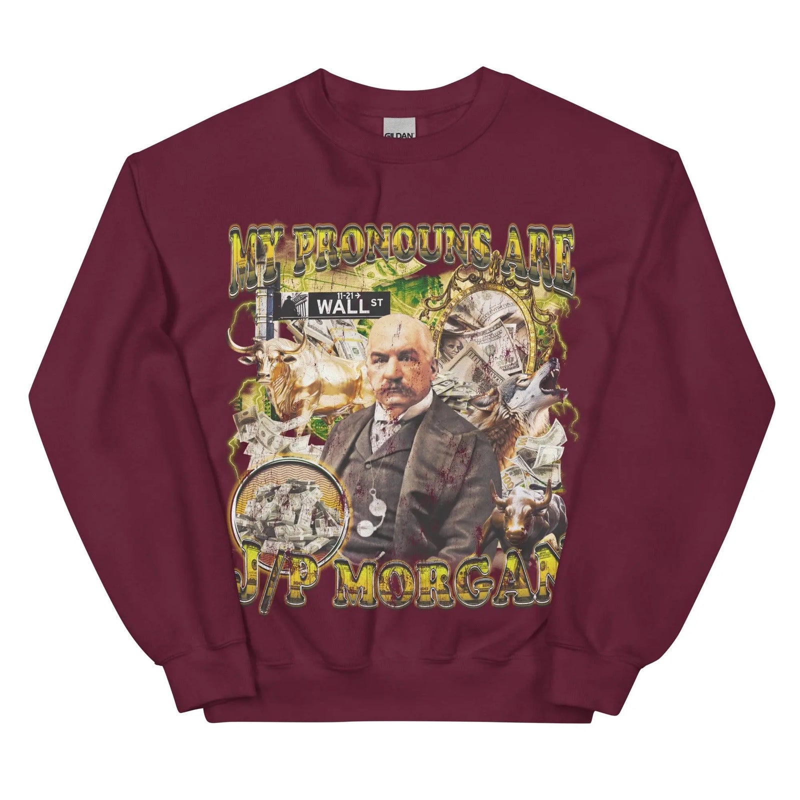 My Pronouns are J/P Morgan Sweatshirt - Orbital Clothing