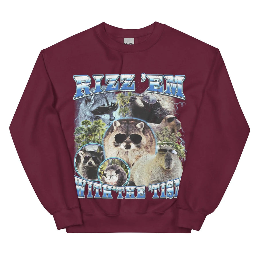 Rizz 'em with the 'tism Sweatshirt - Orbital Clothing