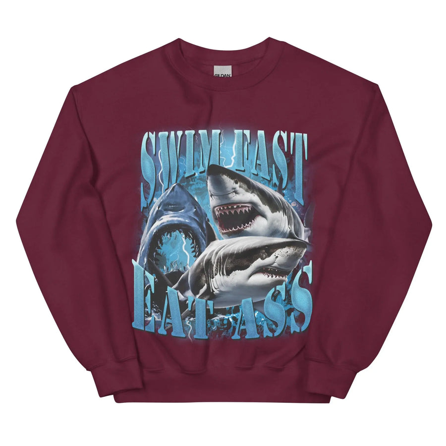 Swim Fast Eat Ass Sweatshirt - Orbital Clothing