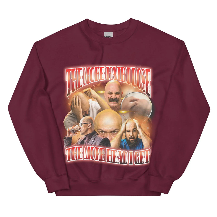 The More Hair I Lose The More Head I Get Sweatshirt - Orbital Clothing