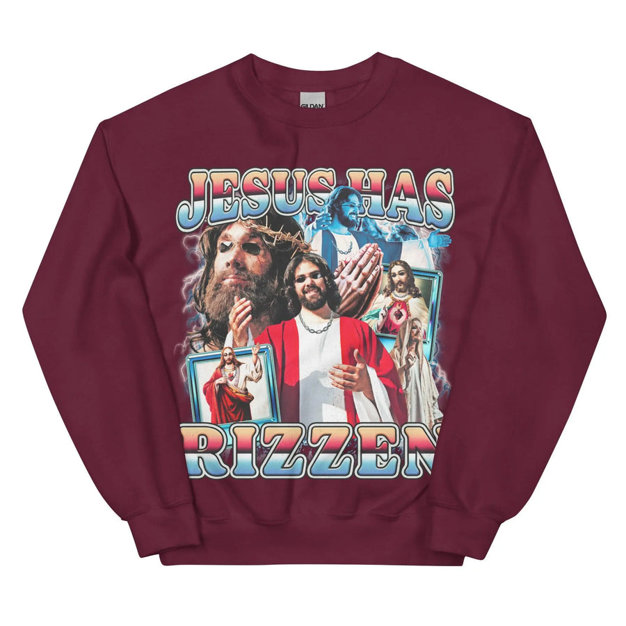 Jesus Has Rizzen (Updated Design) Sweatshirt - Orbital Clothing