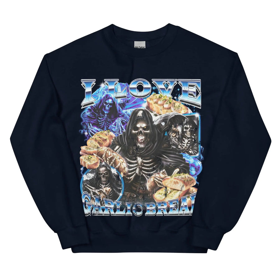 I Love Garlic Bread Sweatshirt - Orbital Clothing