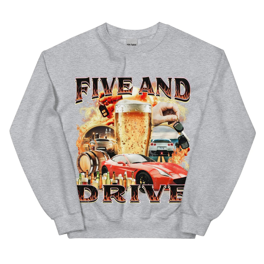 Five and Drive Sweatshirt - Orbital Clothing