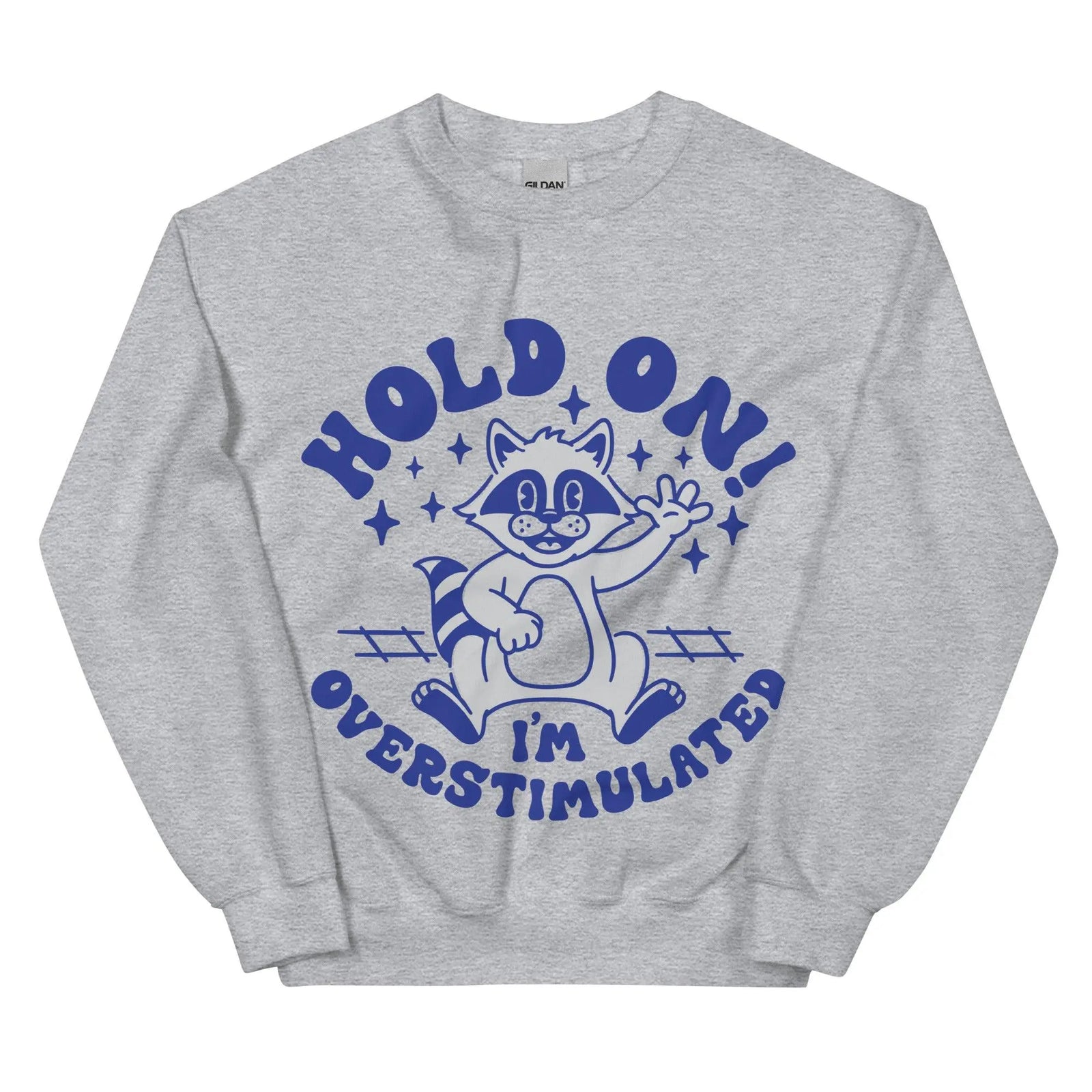 Hold on I'm Overstimulated Sweatshirt - Orbital Clothing