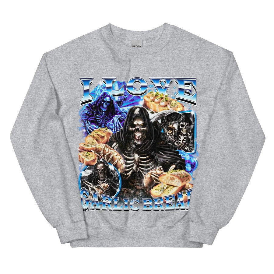 I Love Garlic Bread Sweatshirt - Orbital Clothing