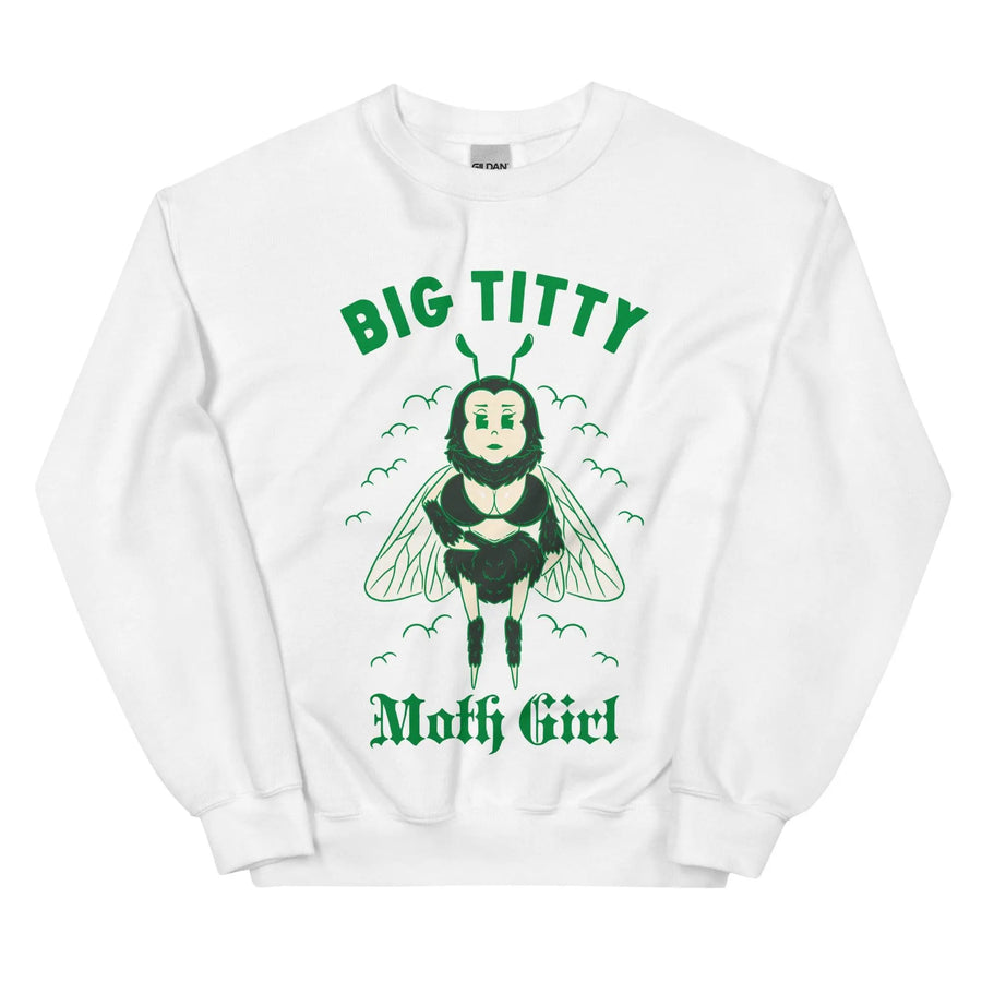 Big Titty Moth Girl Sweatshirt - Orbital Clothing