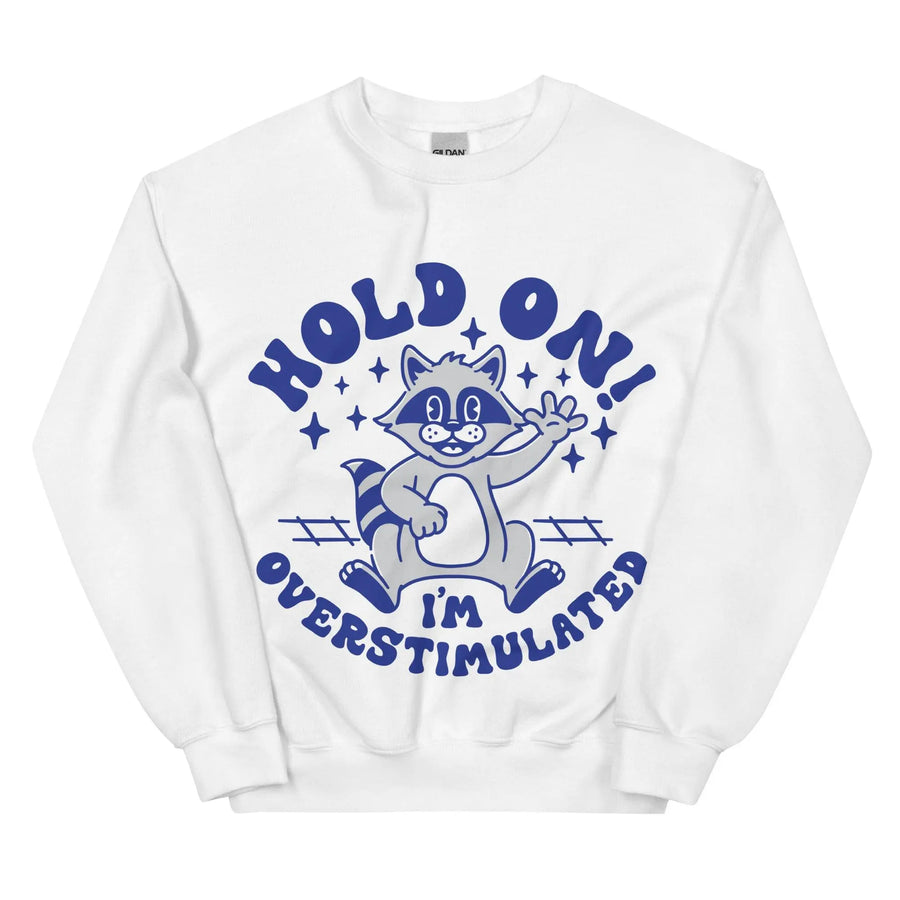Hold on I'm Overstimulated Sweatshirt - Orbital Clothing