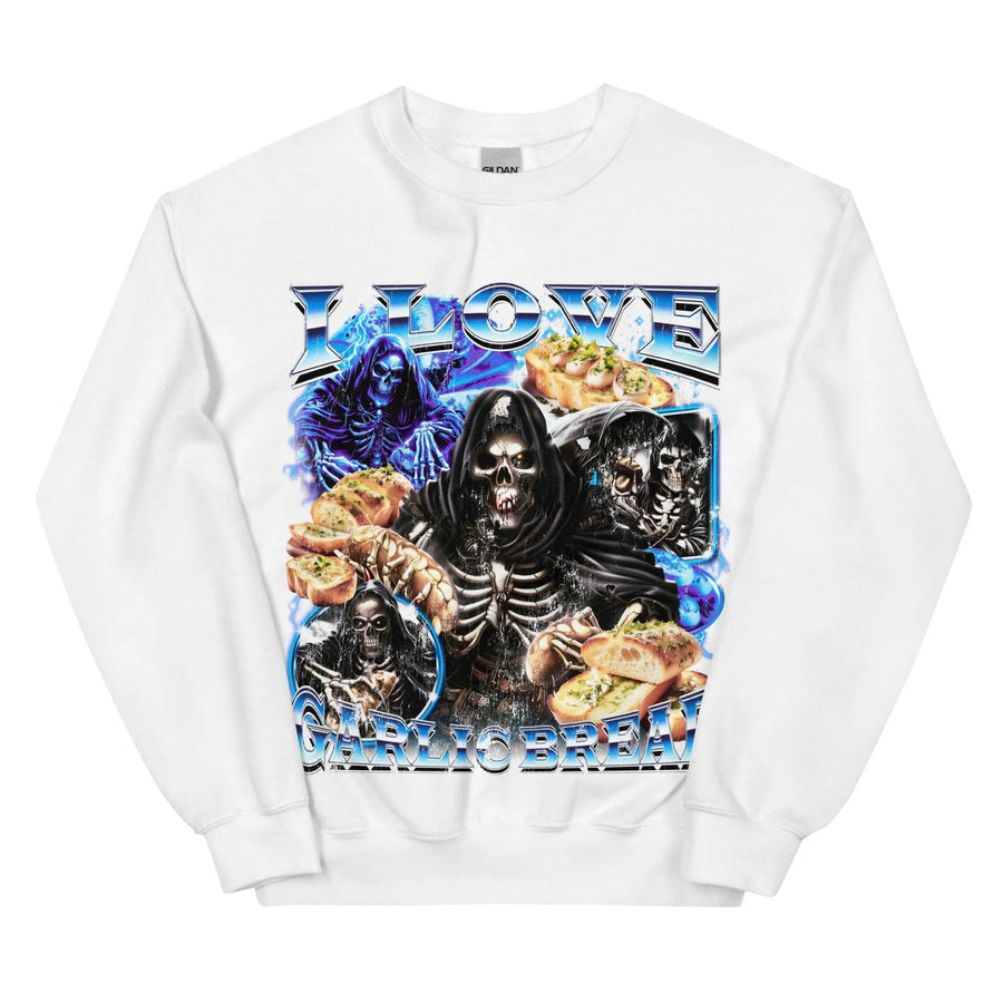 I Love Garlic Bread Sweatshirt - Orbital Clothing