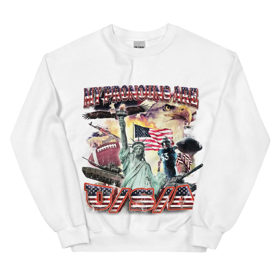 My Pronouns are U/S/A Sweatshirt - Orbital Clothing