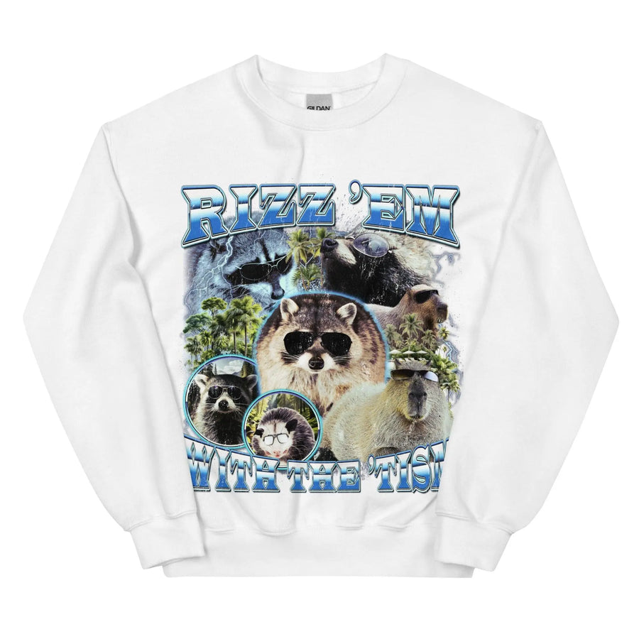 Rizz 'em with the 'tism Sweatshirt - Orbital Clothing