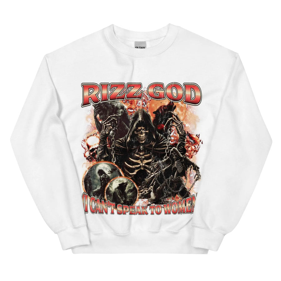Rizz God (I can't speak to women) Sweatshirt - Orbital Clothing