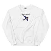I don't spit, I swallow (embroidered) sweatshirt - White / S