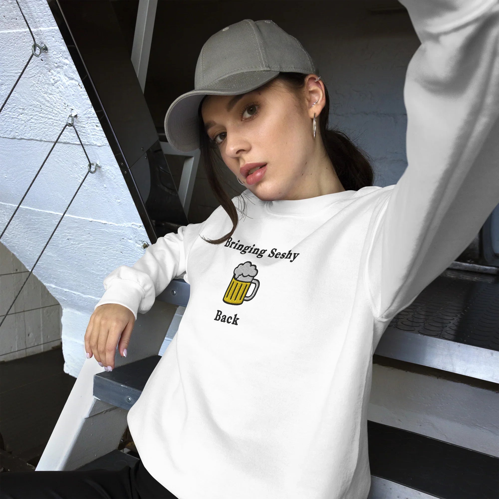 Bringing seshy back (embroidered) sweatshirt - Orbital Clothing