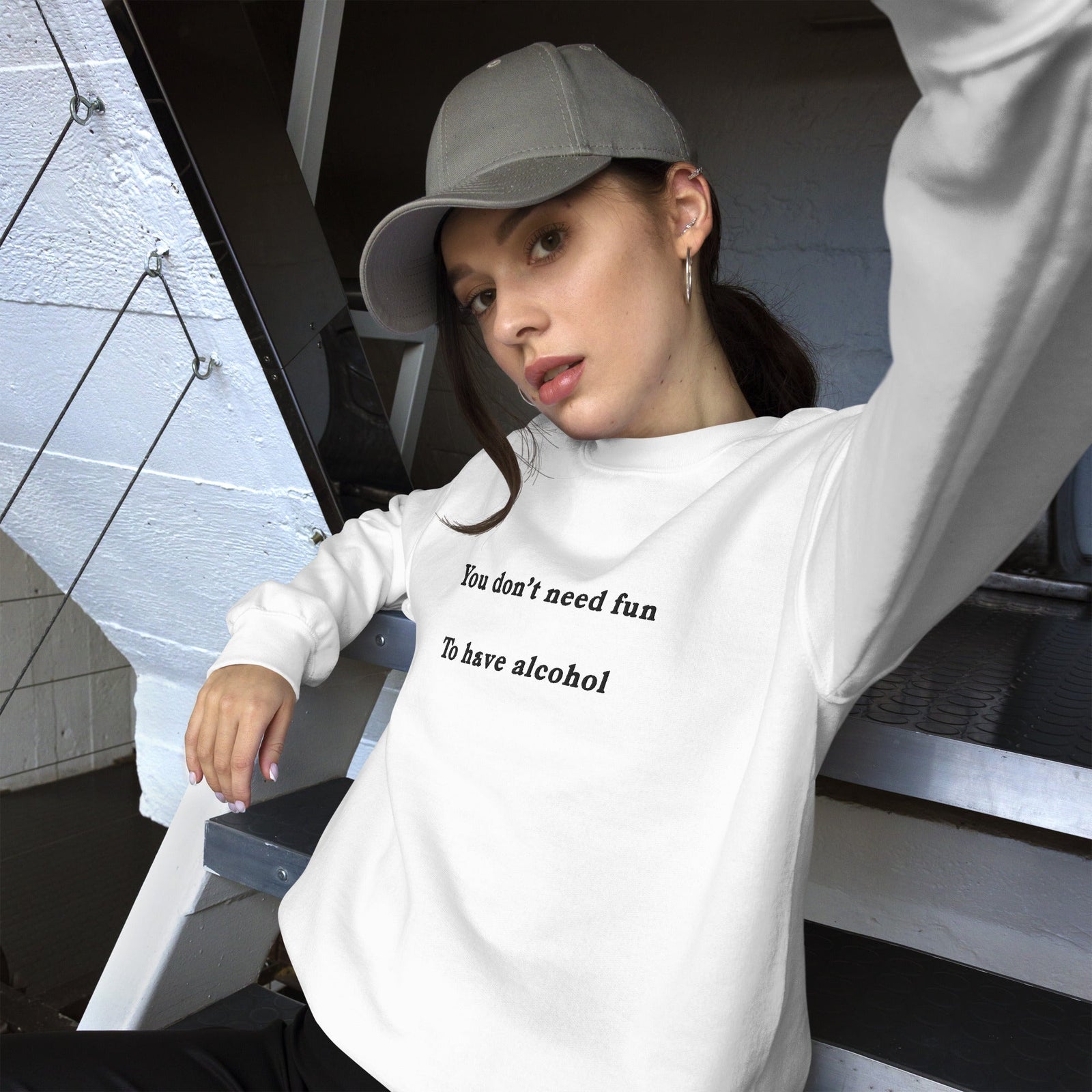 You don't need fun to have alcohol sweatshirt Orbital Clothing