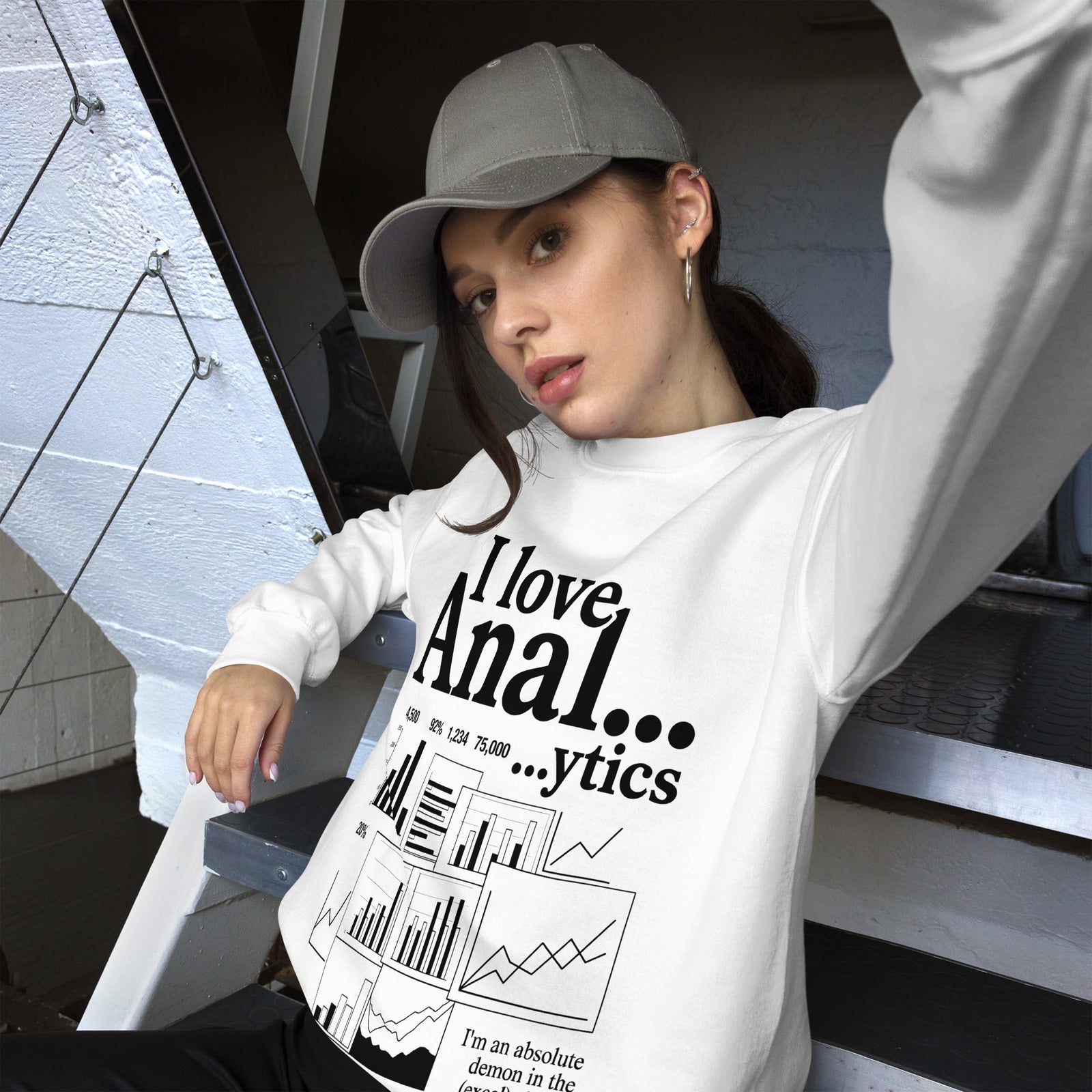 I love Anal...ytics sweatshirt Orbital Clothing