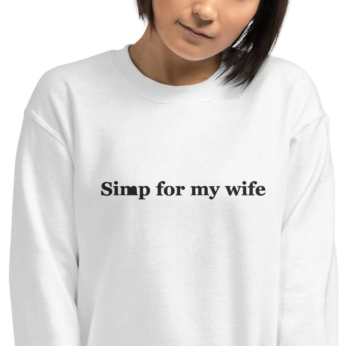 Simp for my wife embroidered sweatshirt Orbital Clothing