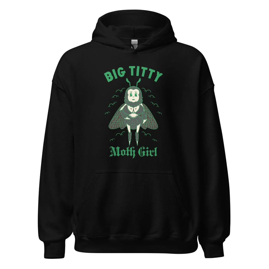 Big Titty Moth Girl Hoodie - Orbital Clothing