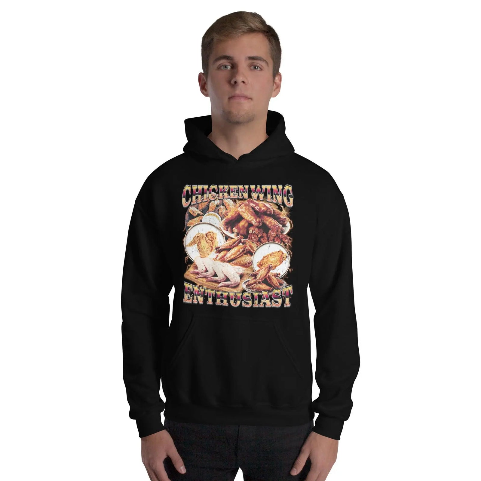 Chicken Wing Enthusiast Hoodie - Orbital Clothing