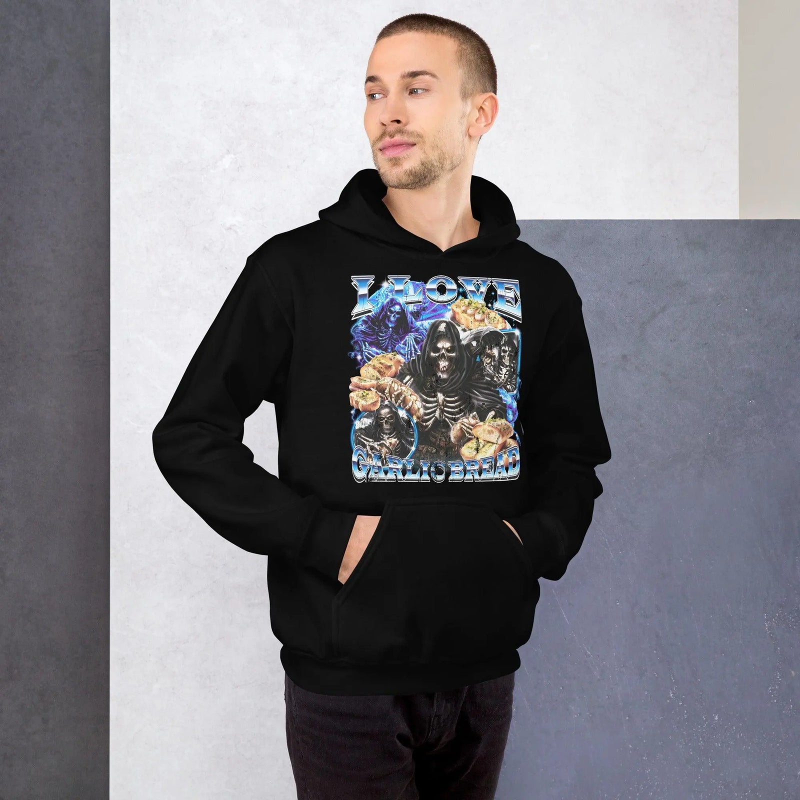 I Love Garlic Bread Hoodie - Orbital Clothing