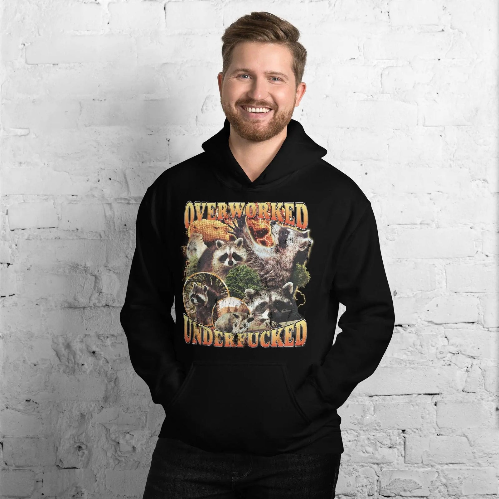 Overworked Underfucked Hoodie - Orbital Clothing