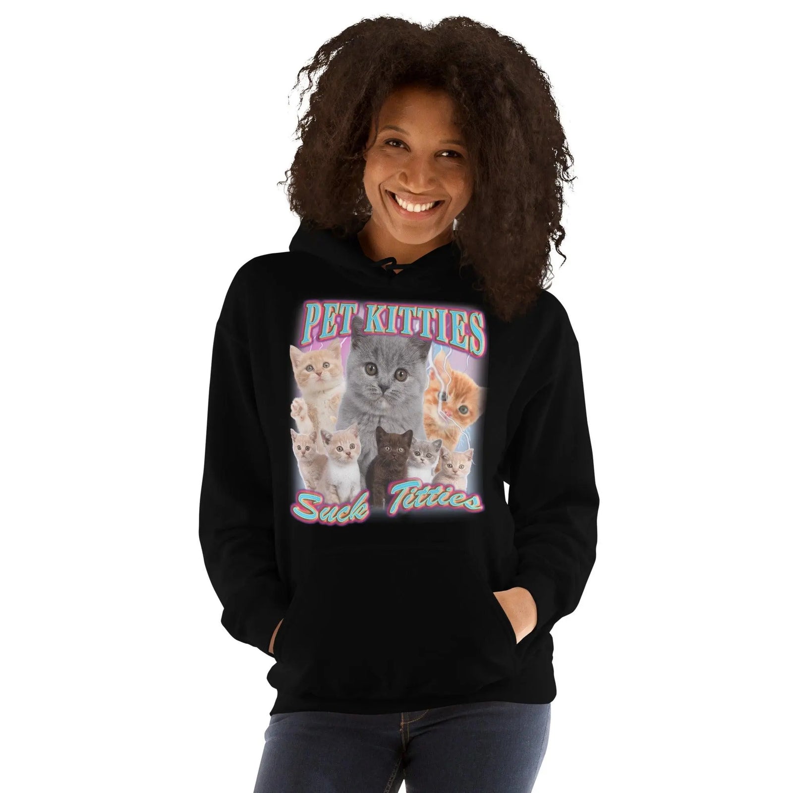 Pet Kitties Suck Titties Hoodie - Orbital Clothing