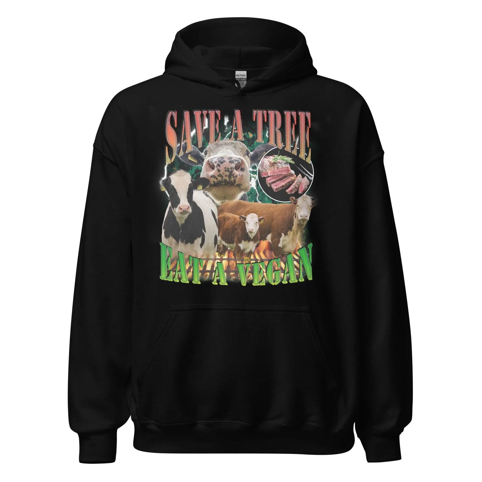 Save a Tree Eat a Vegan Hoodie - Orbital Clothing