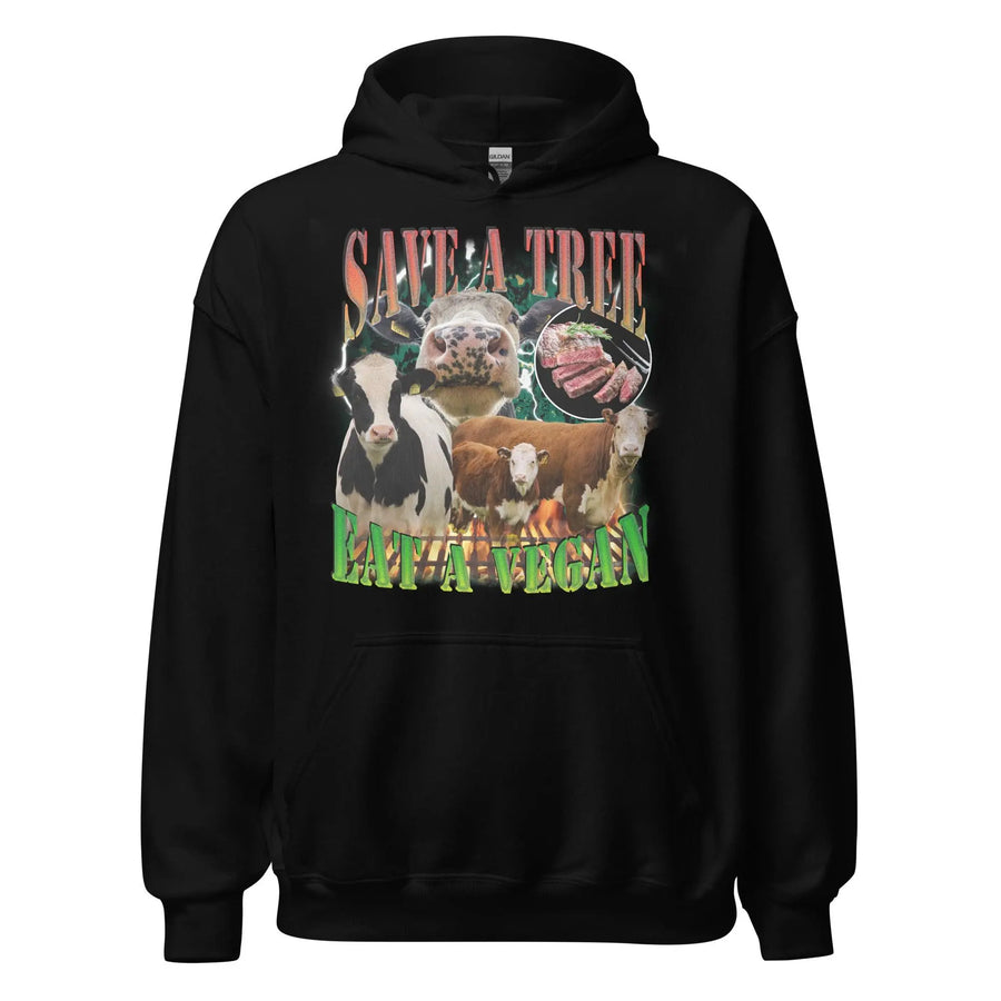 Save a Tree Eat a Vegan Hoodie - Orbital Clothing