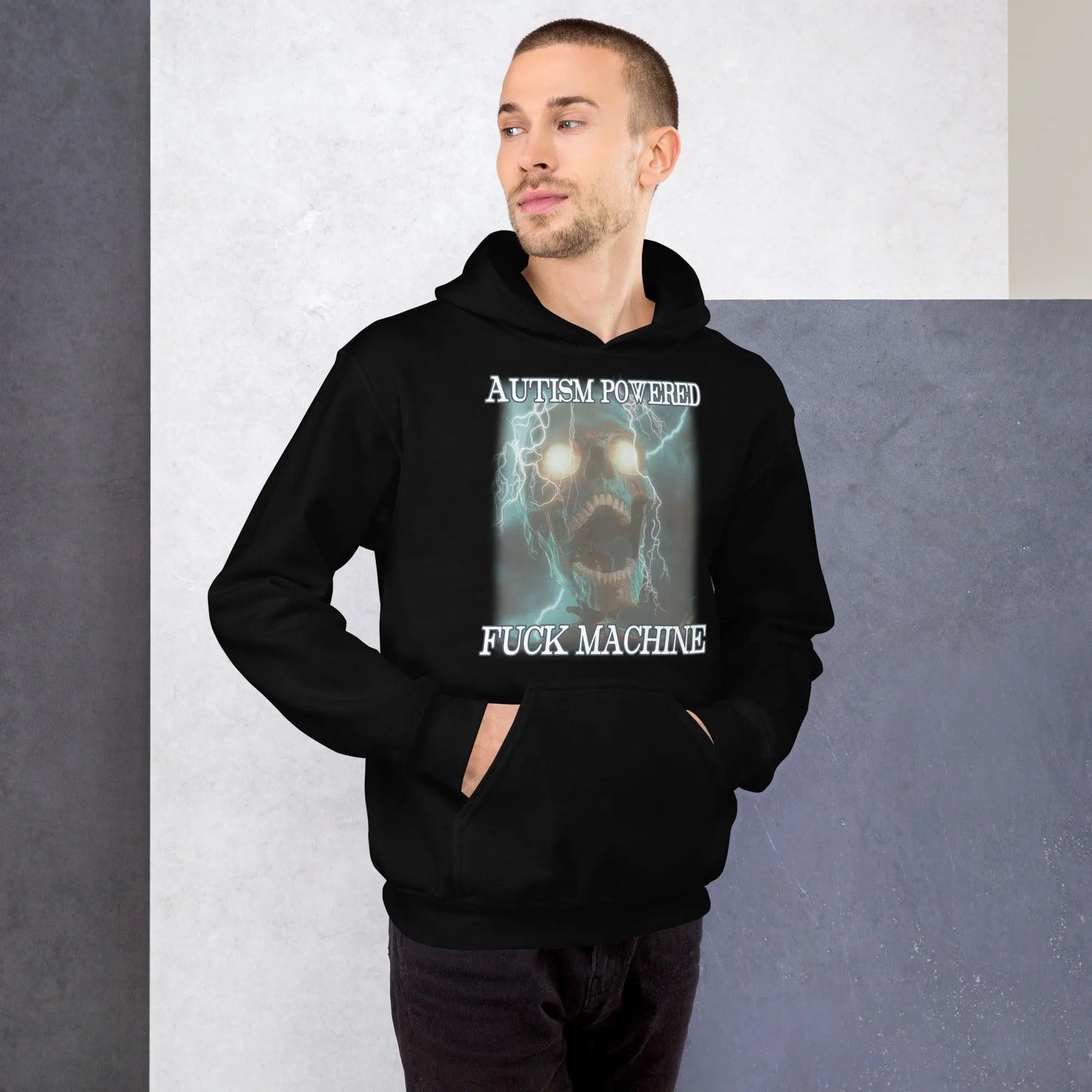 Autism Powered Fuck Machine Hoodie - Orbital Clothing