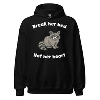 Break Her Bed Not Her Heart Hoodie - Black / S
