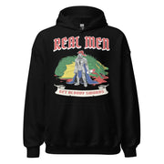 Echte mannen krijgen bloedige zwaarden hoodie
