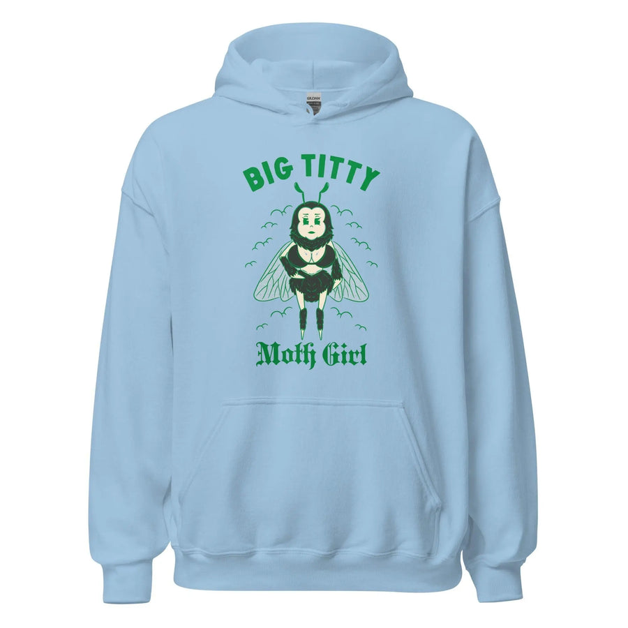 Big Titty Moth Girl Hoodie - Orbital Clothing