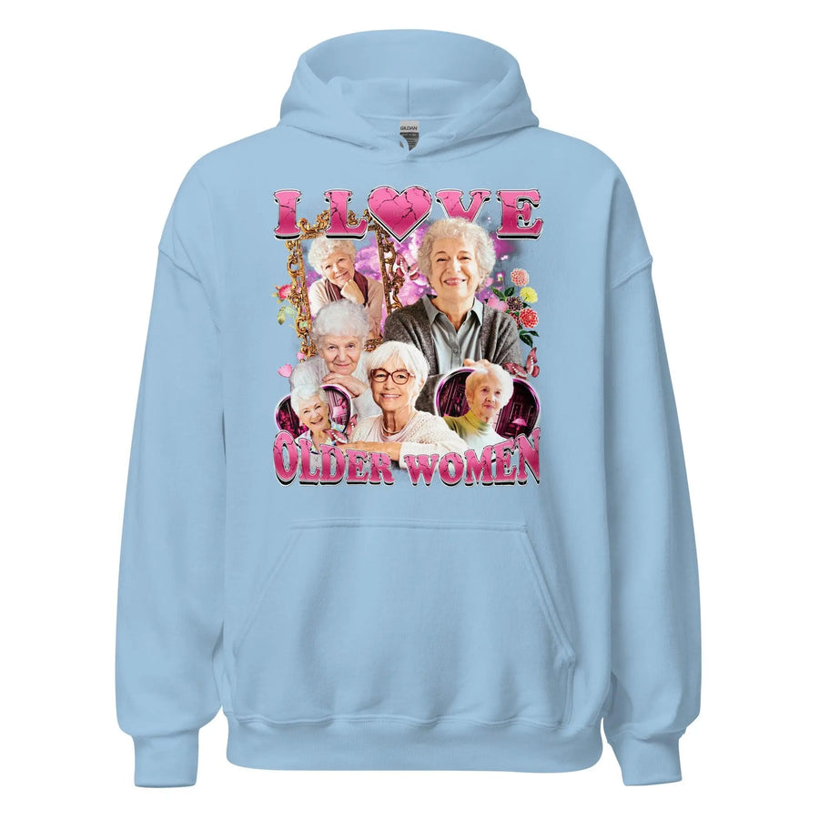 I love Older Women Hoodie - Orbital Clothing