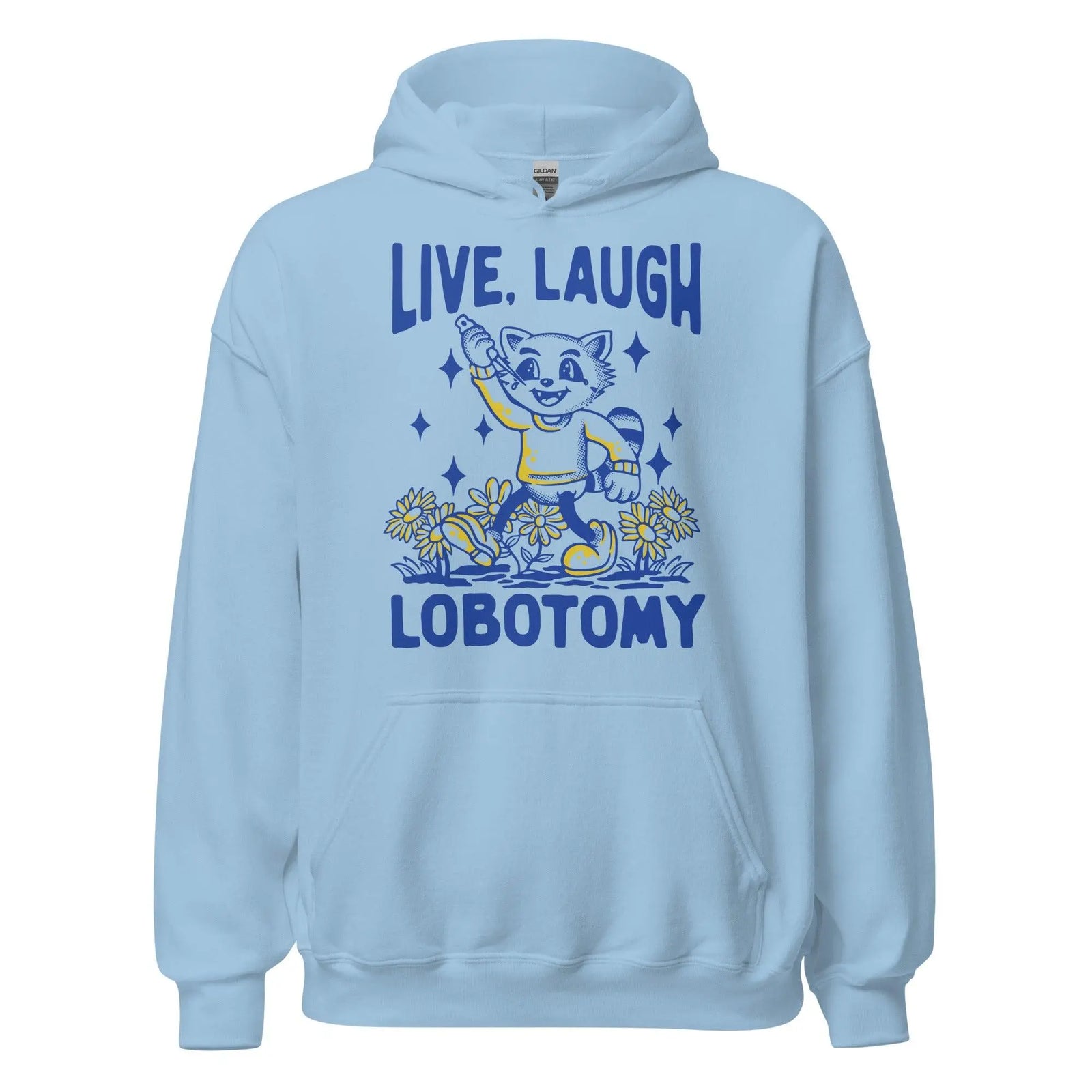 Live Laugh Lobotomy White Hoodie - Orbital Clothing