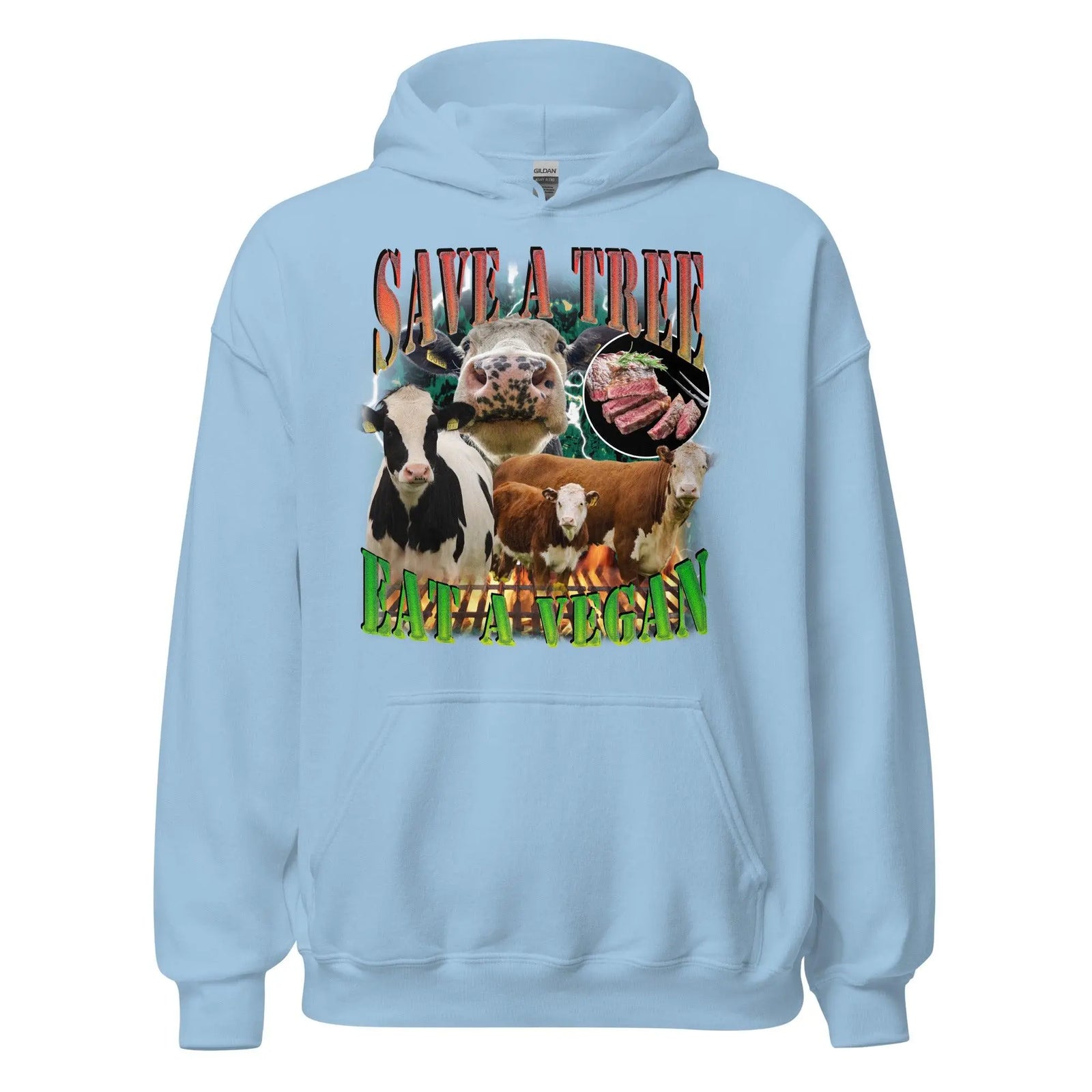 Save a Tree Eat a Vegan Hoodie - Orbital Clothing