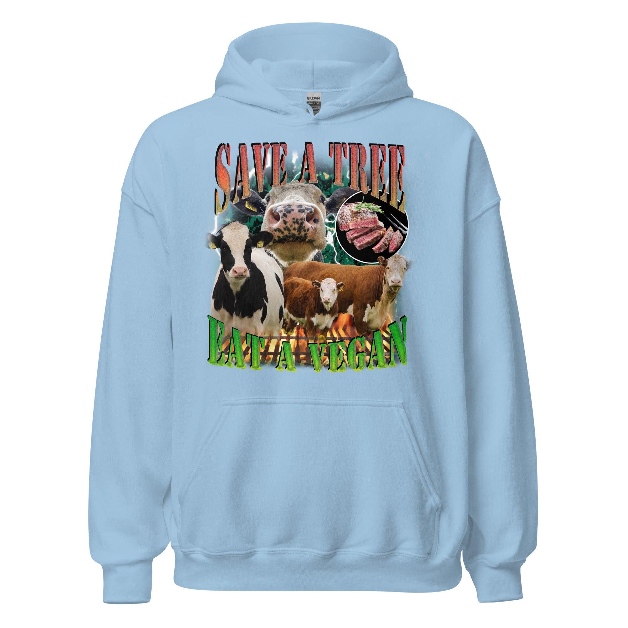 Save a Tree Eat a Vegan Hoodie - Orbital Clothing